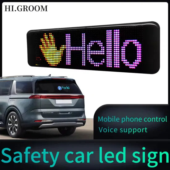 Led Display Screen For Car Taxi Soft Screen 92*374mm